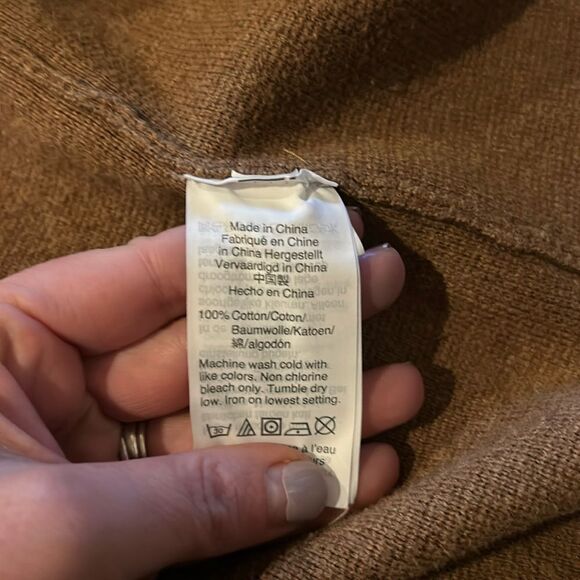 Jcrew women’s‎ brown thick cotton open long cardigan size medium - Picture 3 of 6